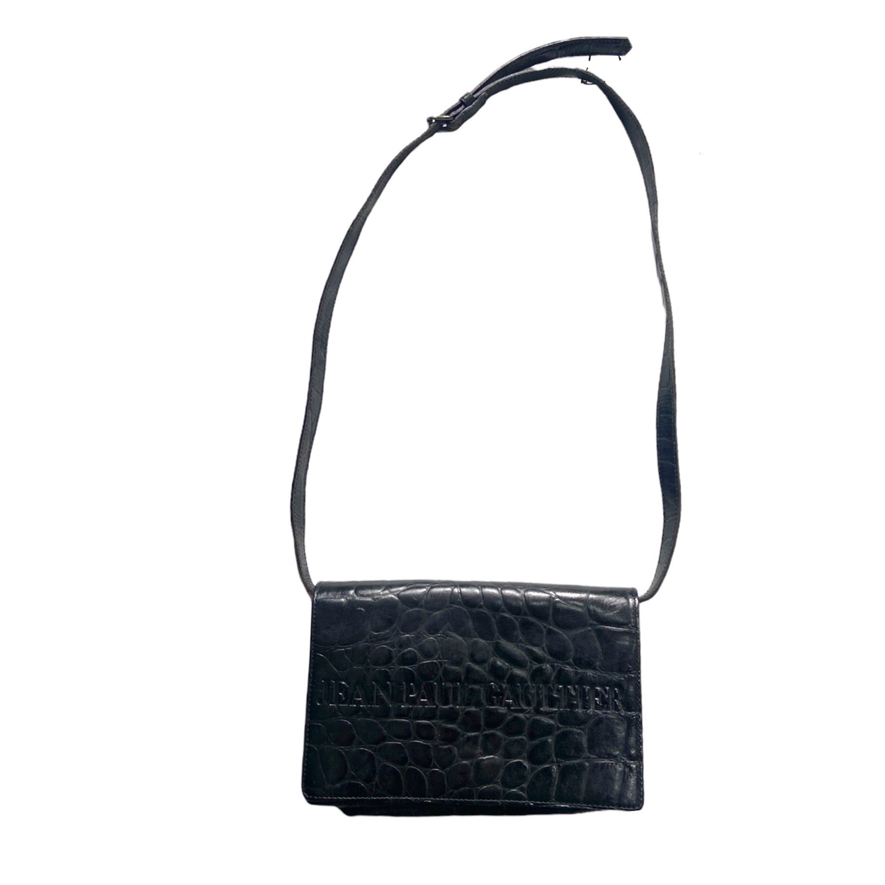 Jean Paul Gaultier crocodile calf leather handbag bag - 3