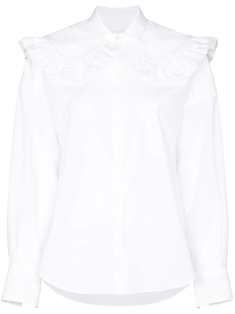 ruffled cotton shirt - 1