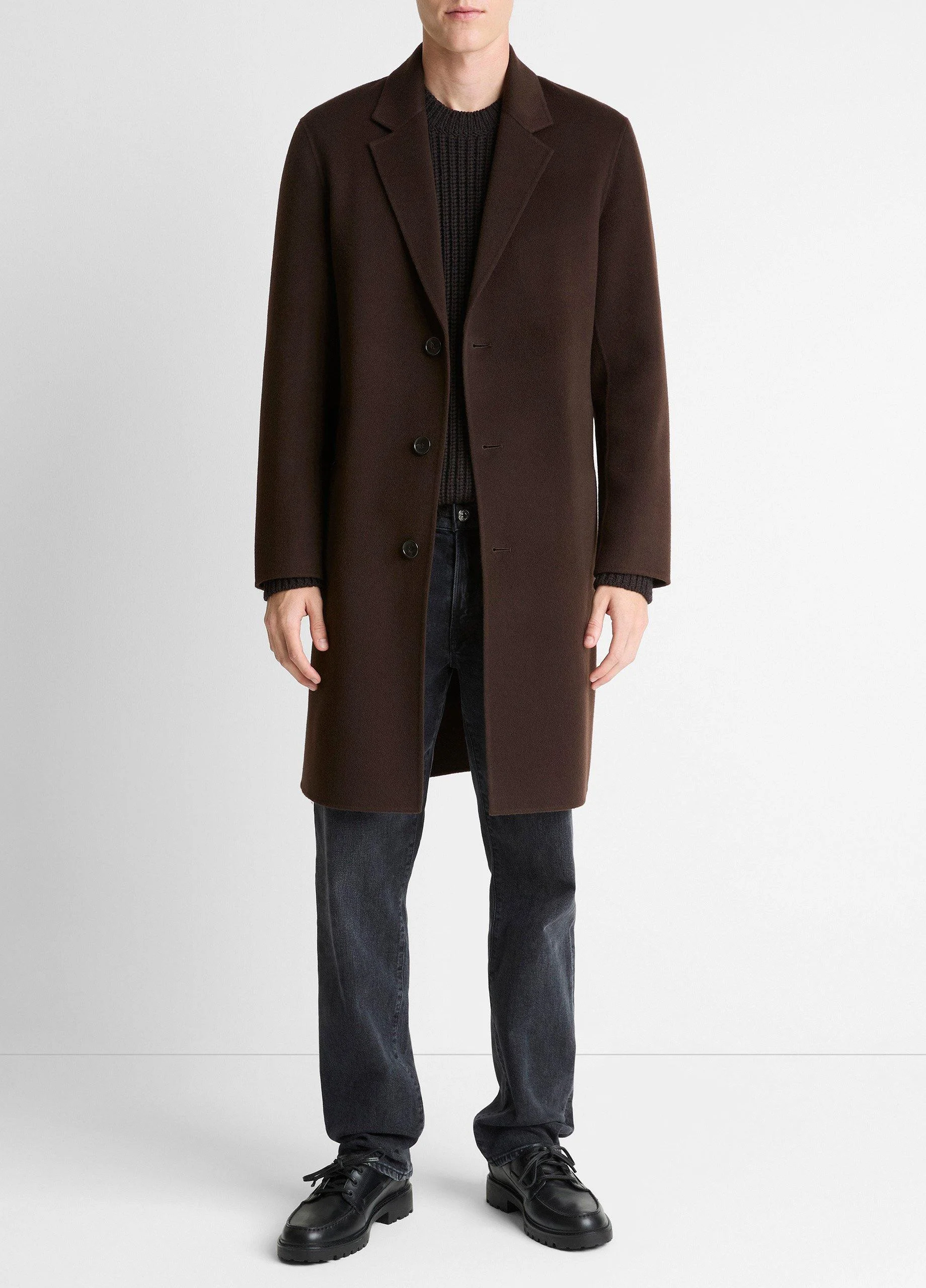 Splittable Wool-Cashmere Single-Breasted Topcoat - 1