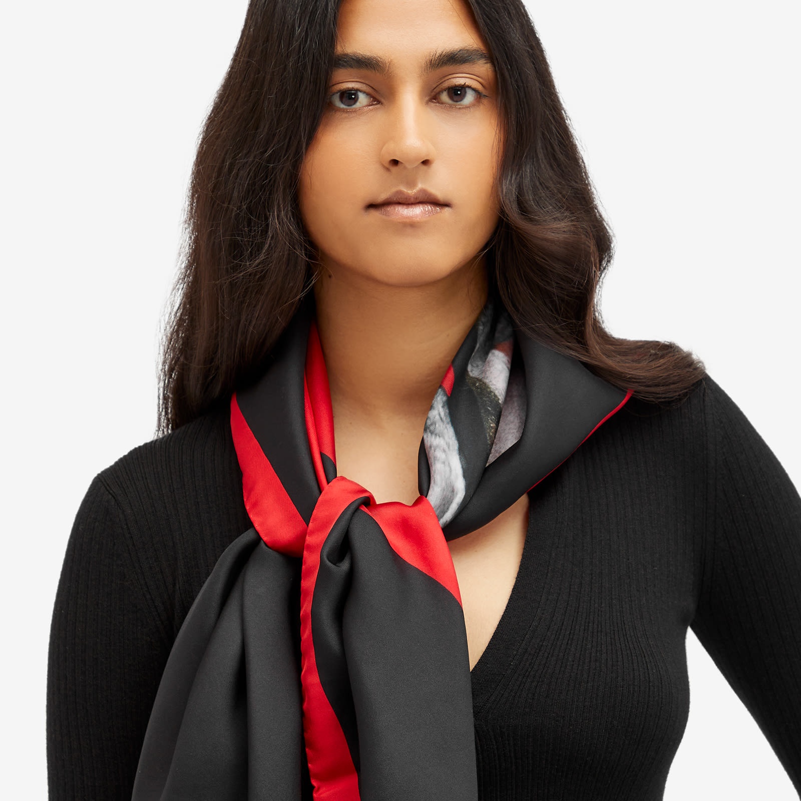 Max Mara Large Square Scarf with Dog Print - 2