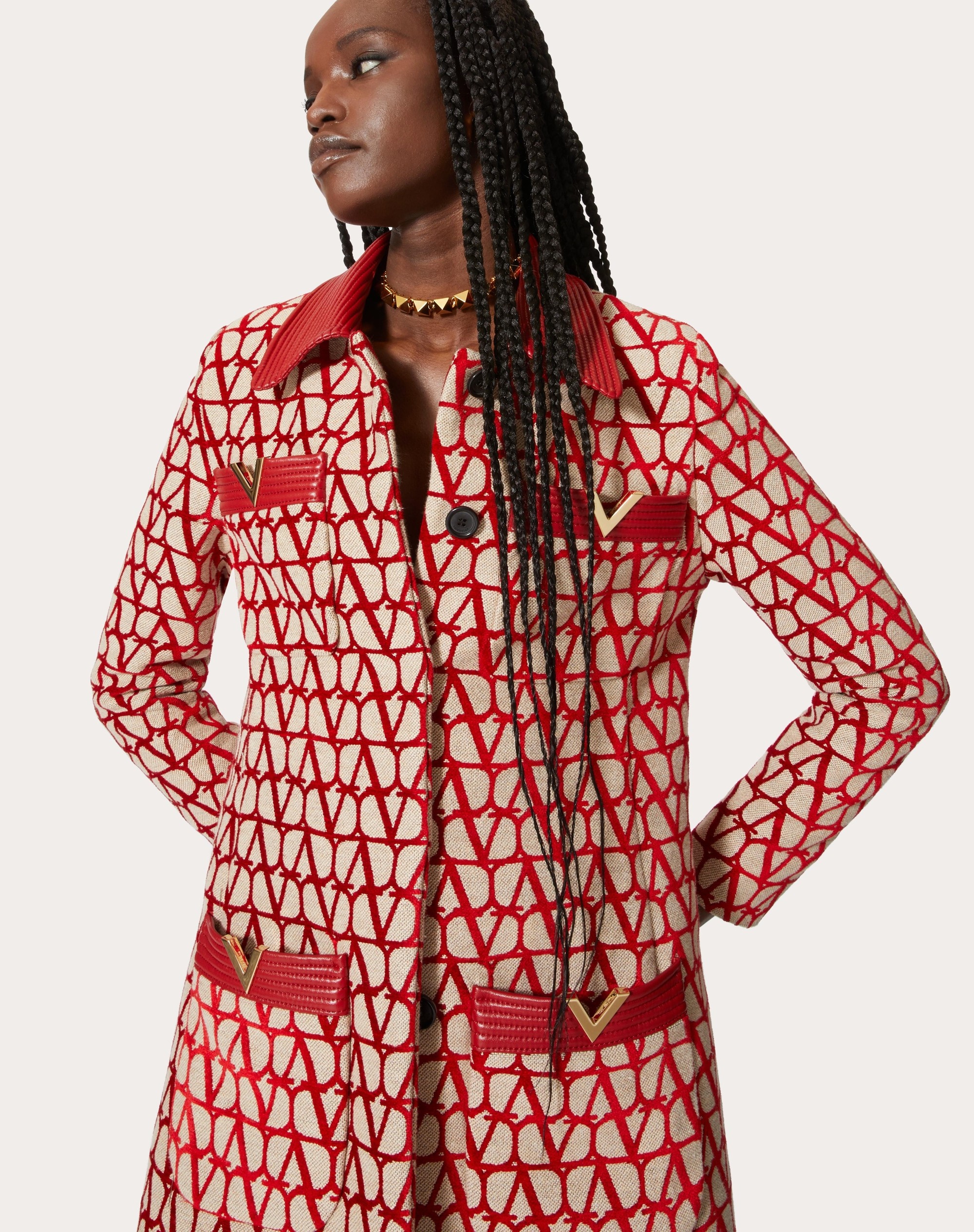 VLOGO JACQUARD COAT - 5