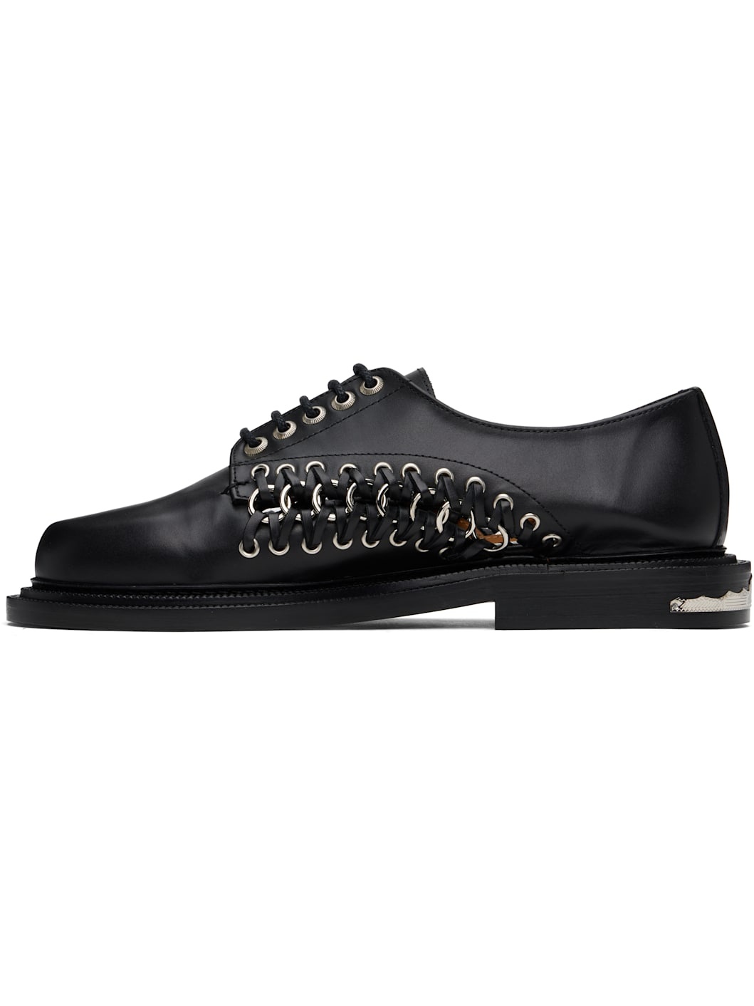 Black Leather Derbys - 3