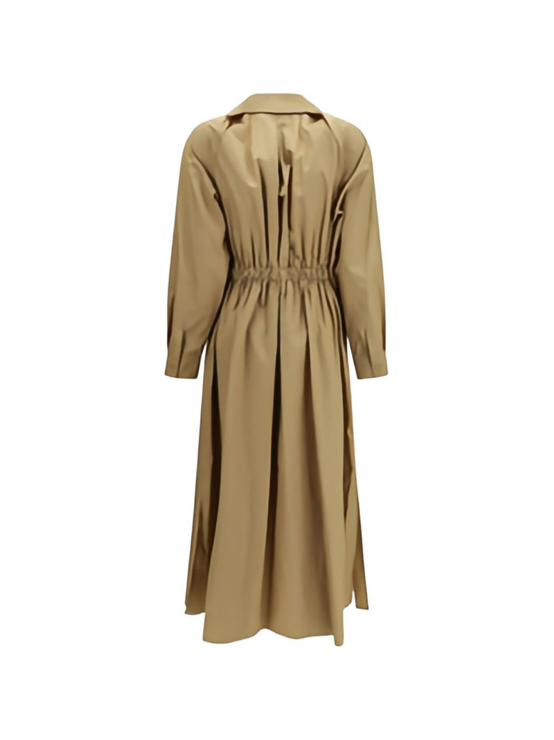 Max Mara Pedaggi drawstring A-line midi dress outlook