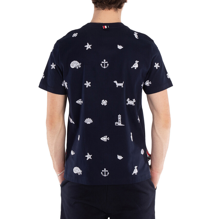 Thom Browne Men's Jersey Nautical Short Sleeve Tee - 4