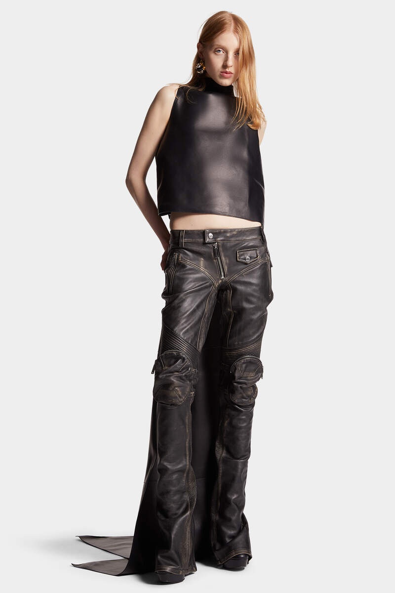 LEATHER OBI TOP - 3