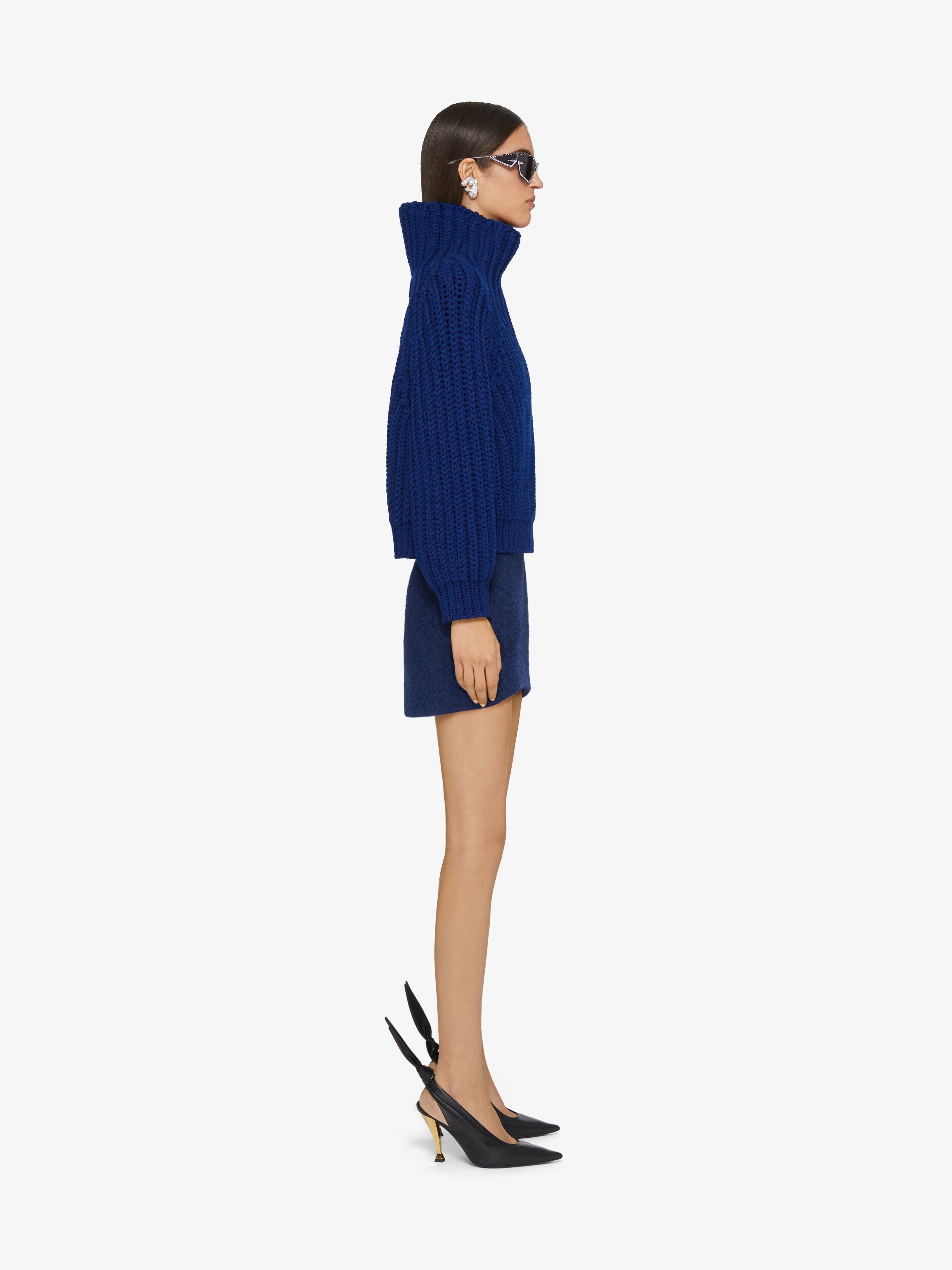 SWEATER IN WAFFLE WOOL - 3