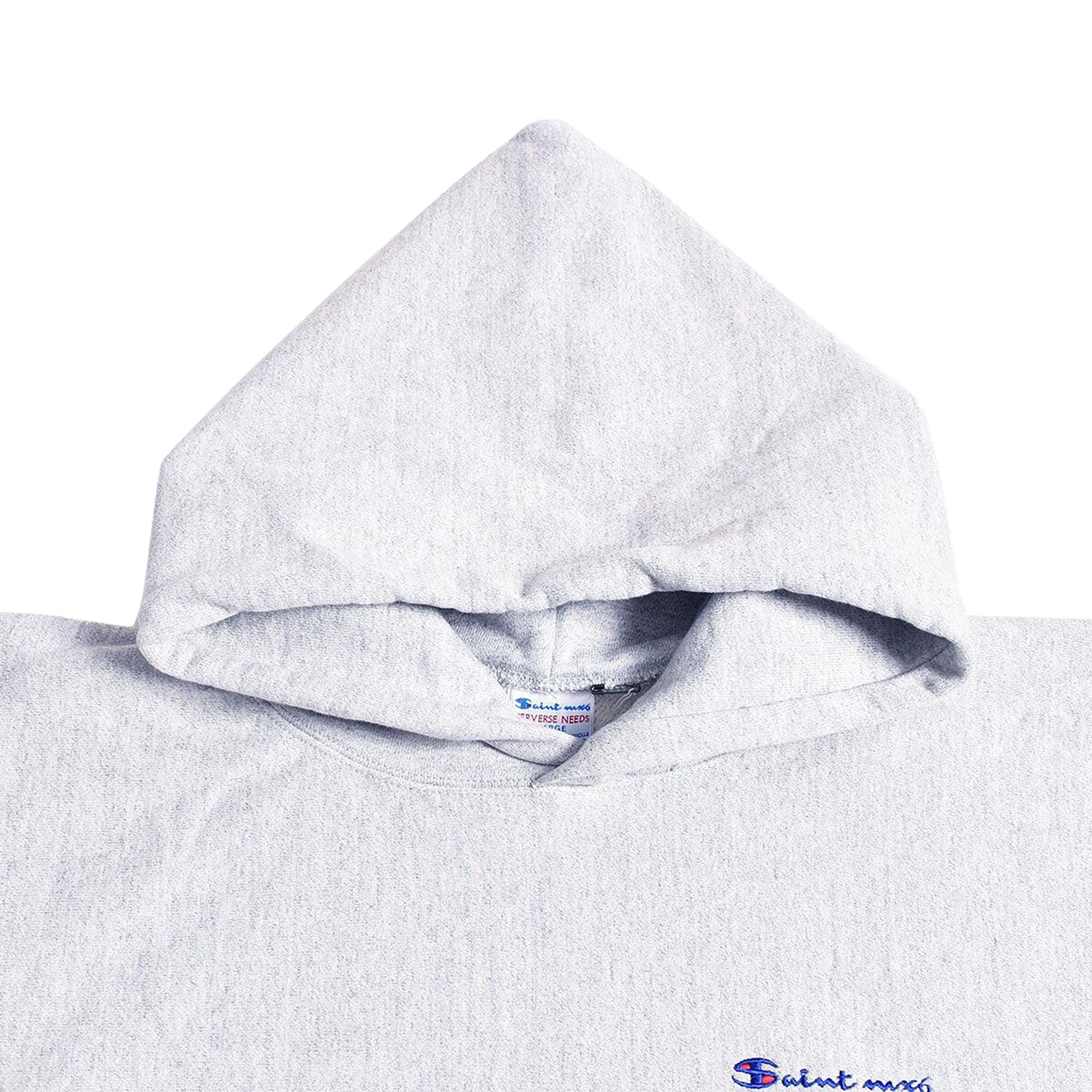 Saint Michael Logo Hoodie 'Grey' - 3