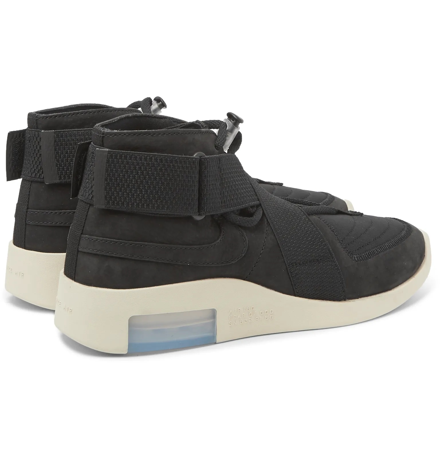 + Fear of God 1 Air Raid Suede and Webbing High-Top Sneakers - 6