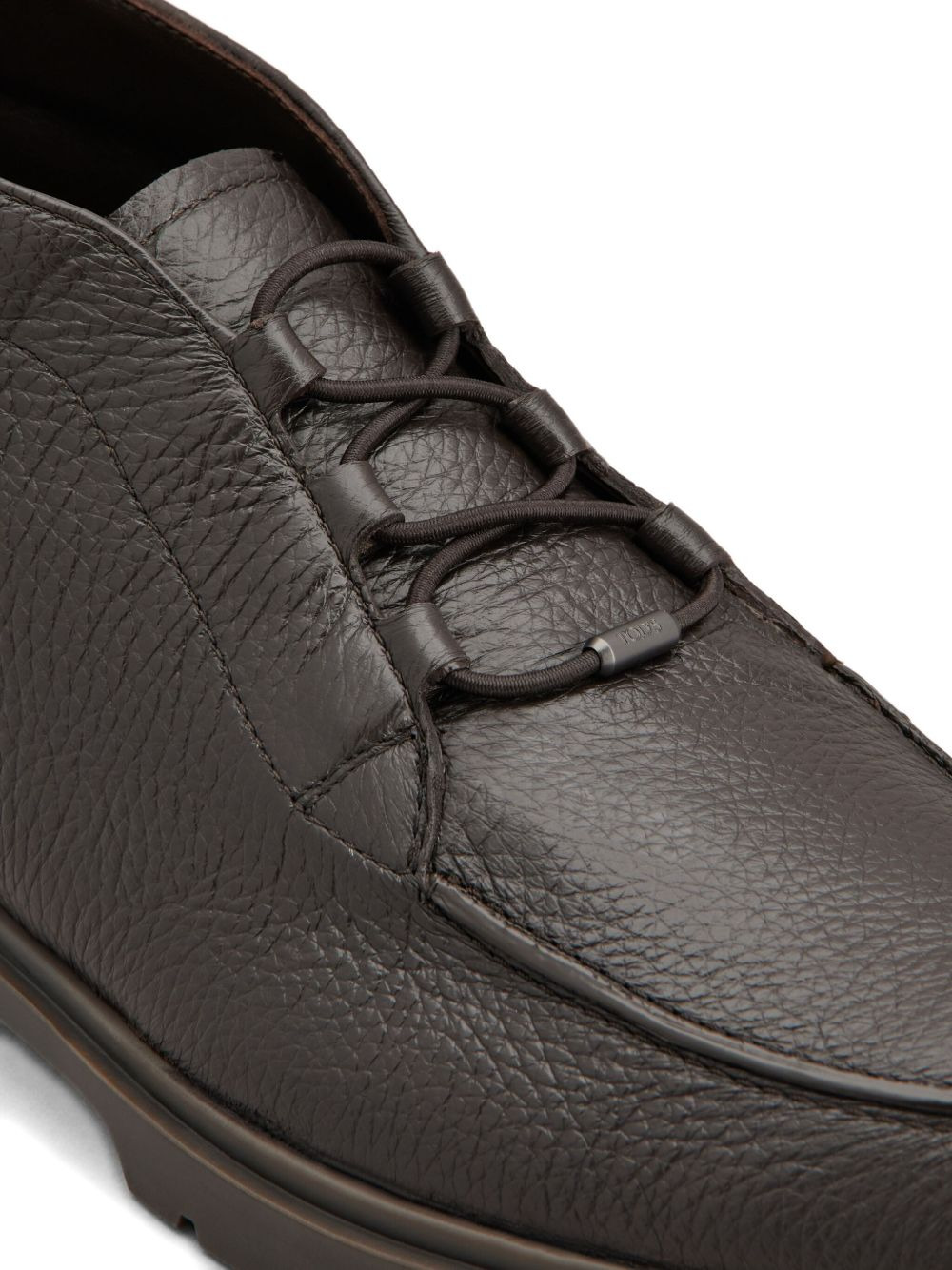 pebble-grain lace-up boots - 4