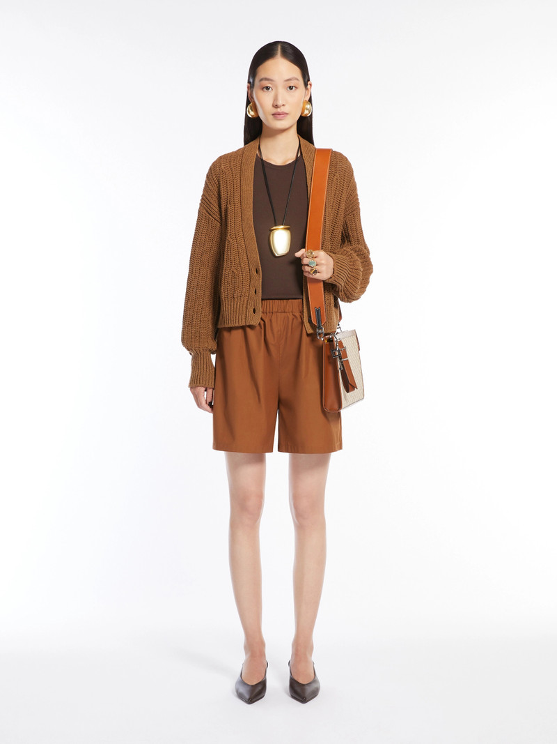 TROUSSEM Cotton jacquard medium pouch - HAZELNUT BROWN 5