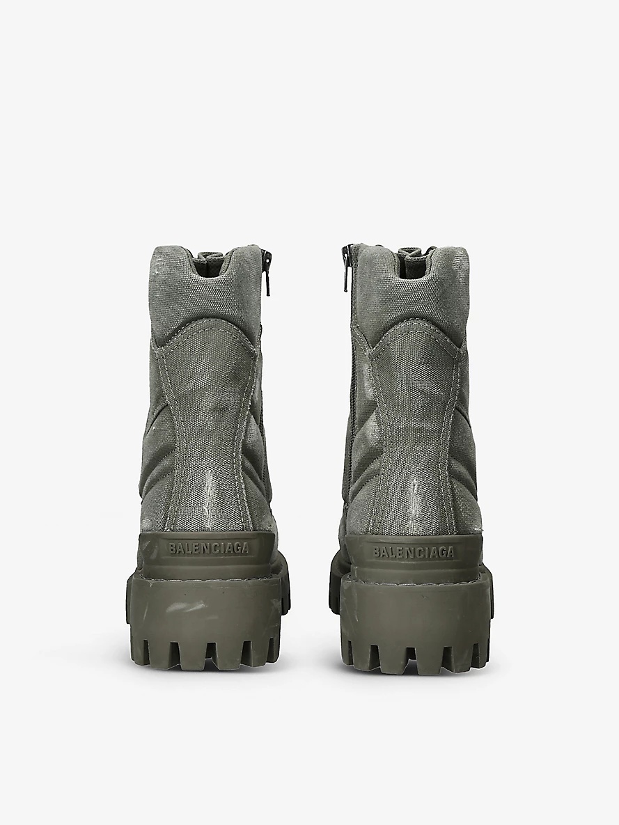 Combat Strike faded-wash canvas ankle boots - 4