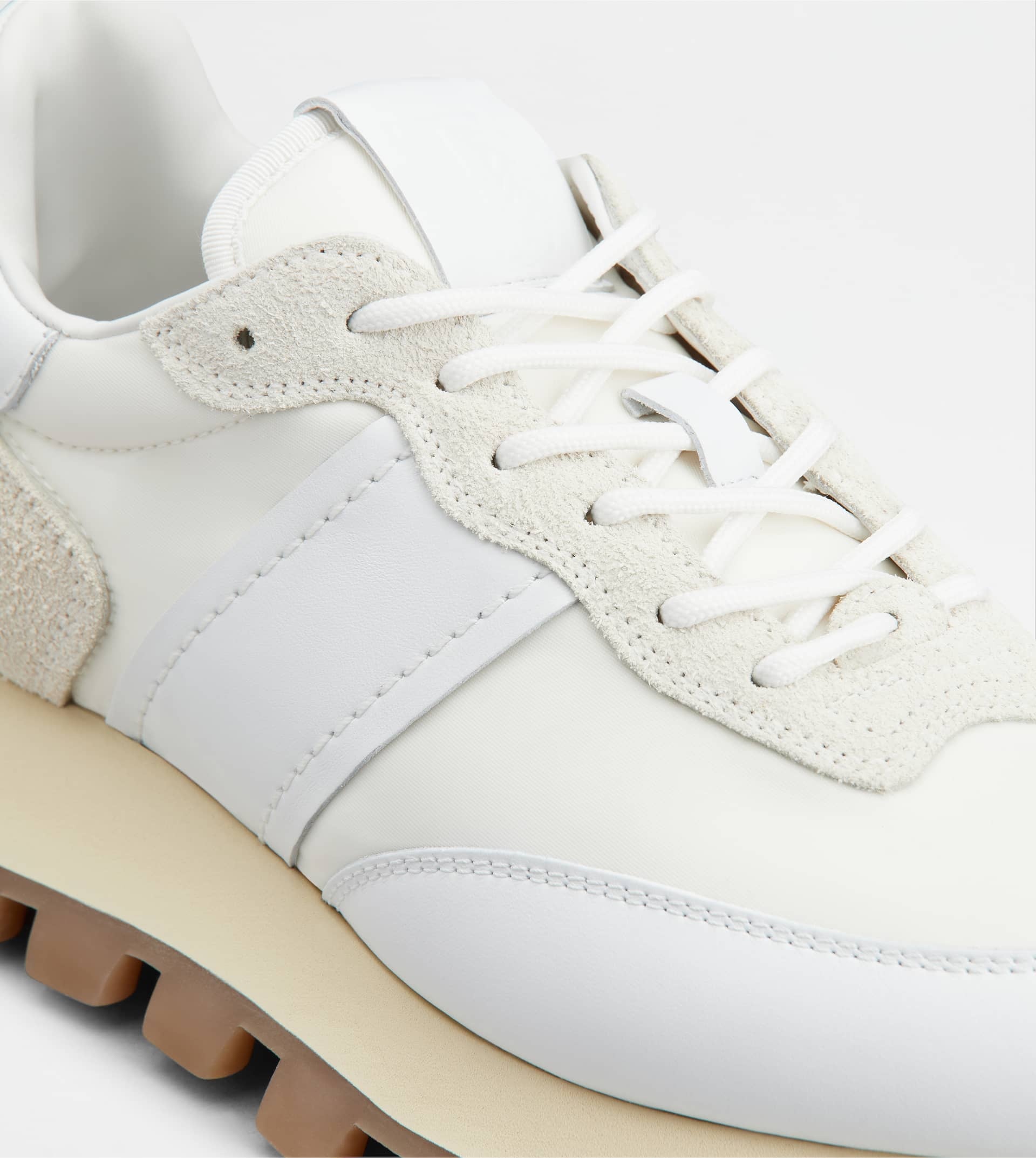 SNEAKERS TOD'S 1T IN LEATHER AND FABRIC - WHITE - 5