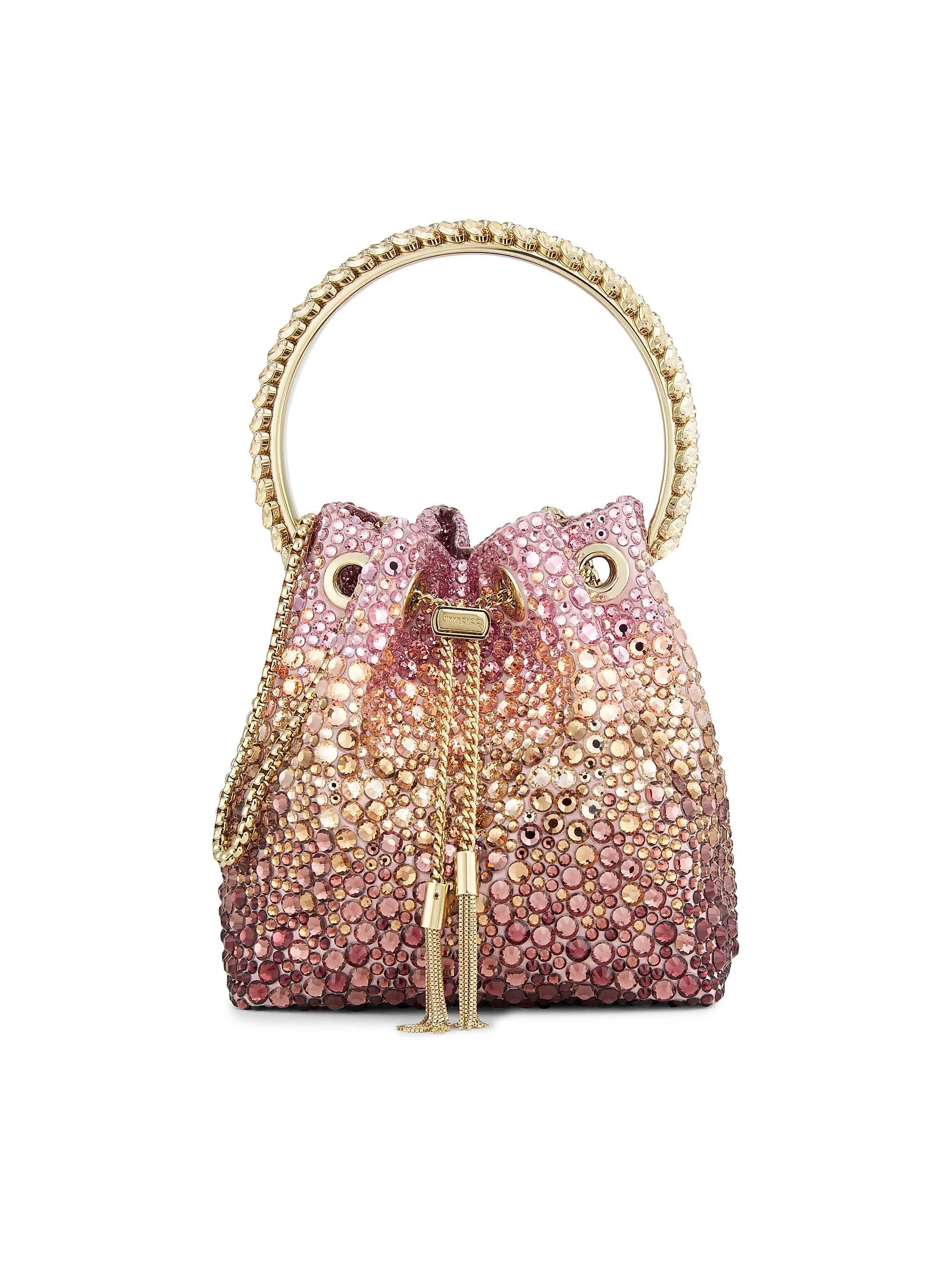 Women's Bon Bon Crystal-Embellished Top Handle Bag - Silky Blush Mix Light Gold - 1