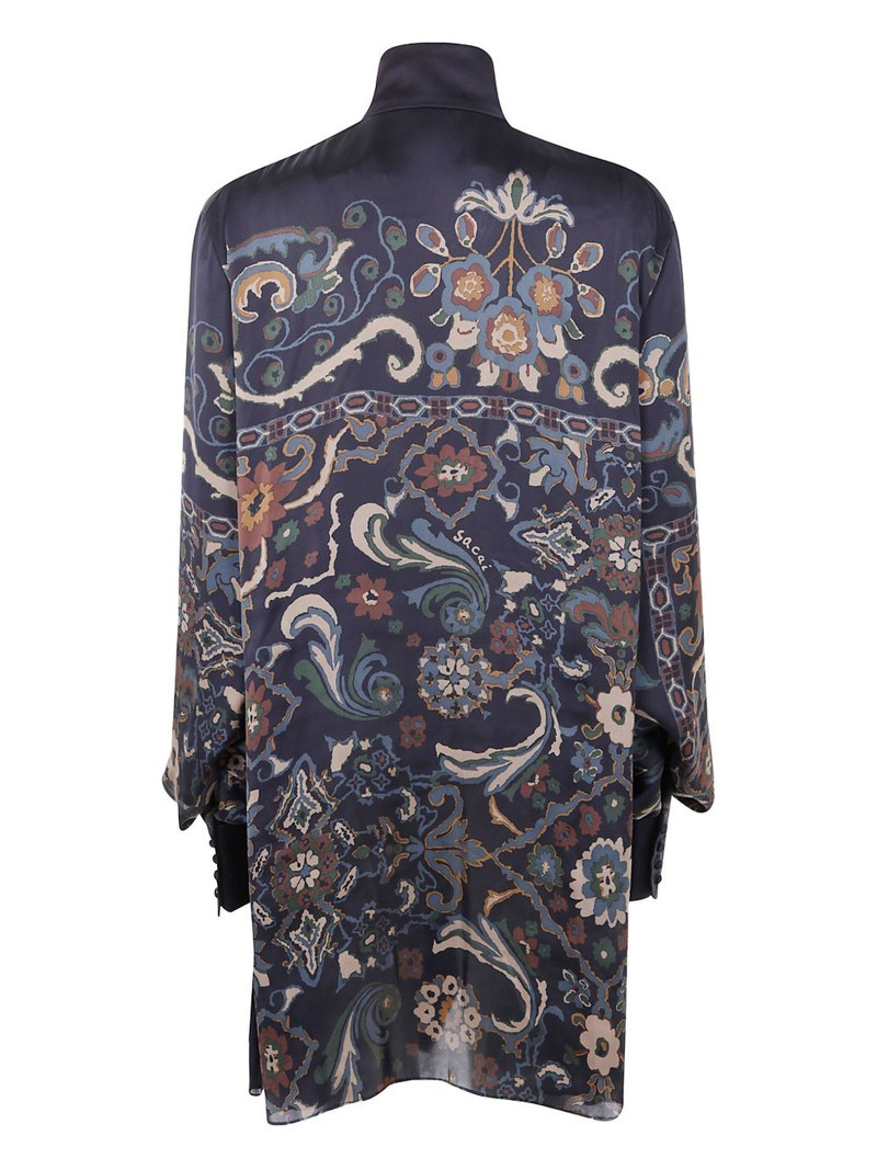 sacai floral-print ruffled mini dress outlook