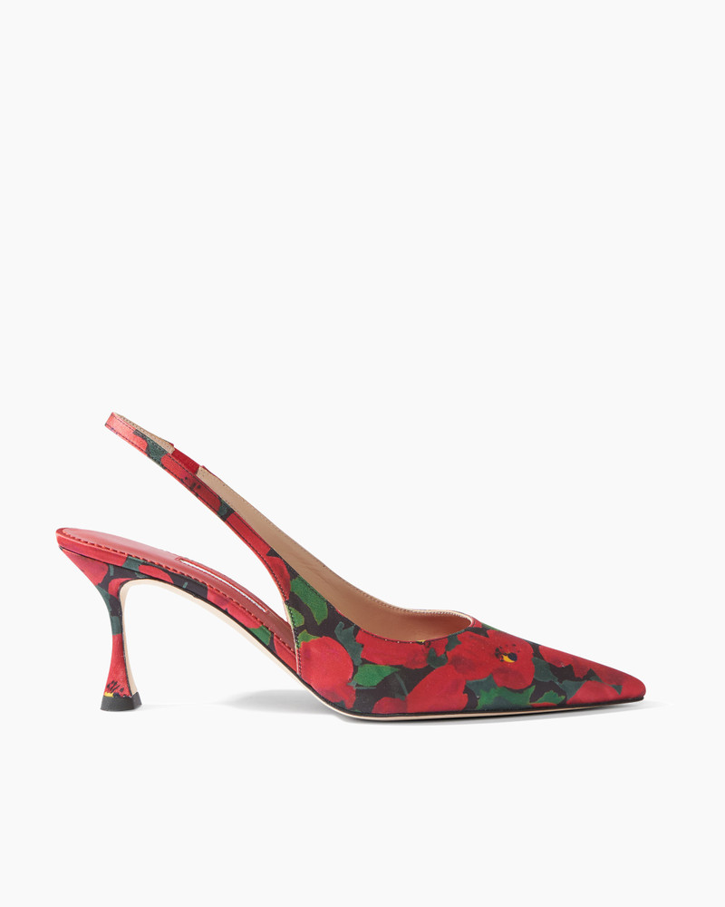 Kitten Heel in Printed Fabric 1