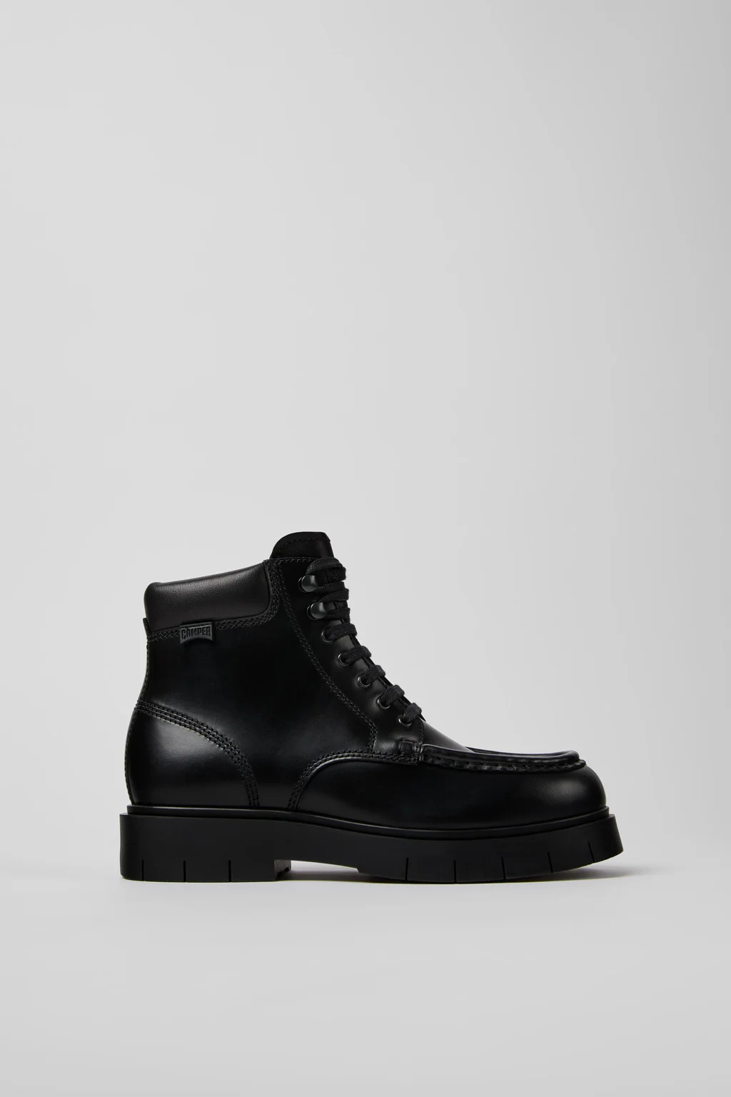 Alaro Black Leather Ankle Boots for Women. - 1