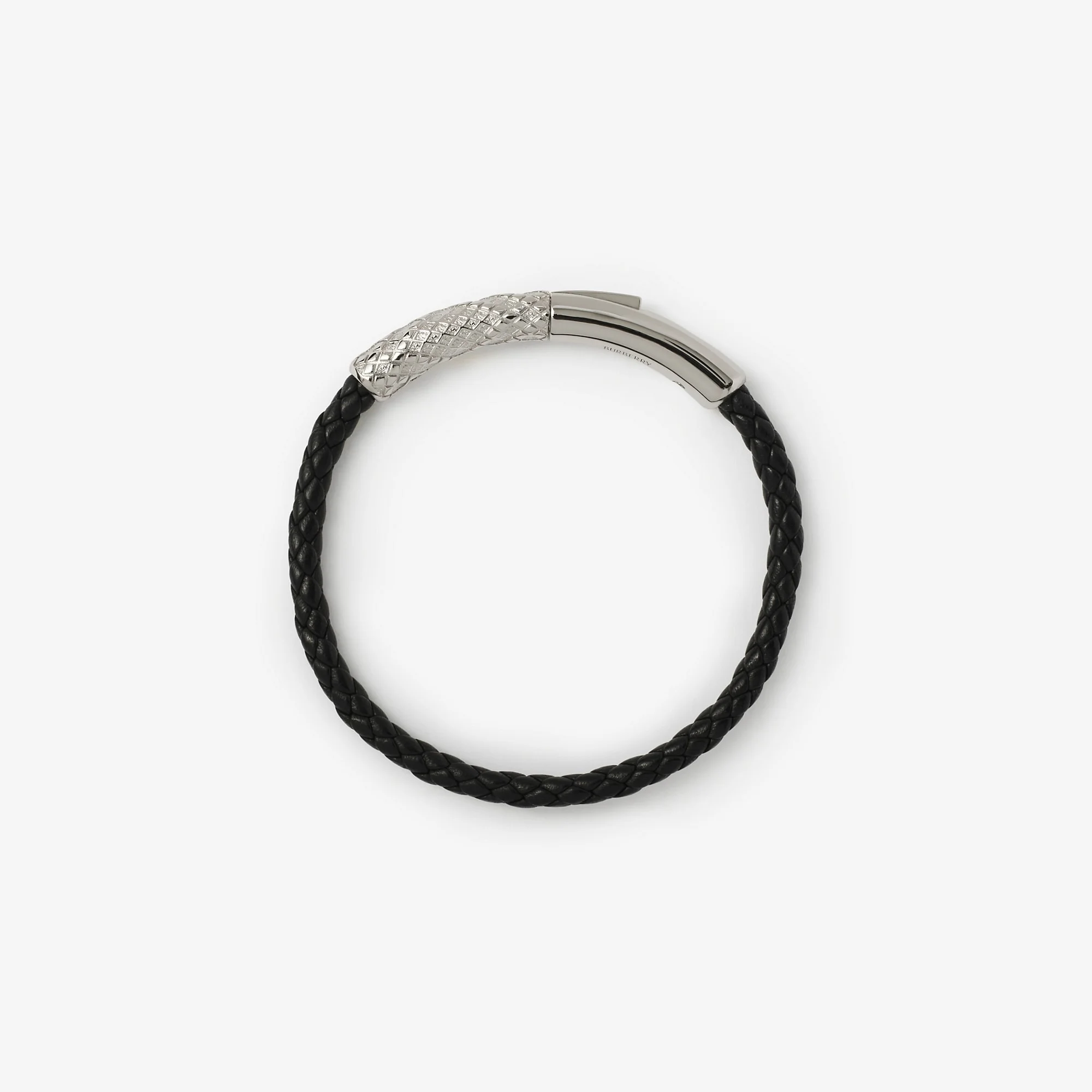 Leather Check Bracelet - 1