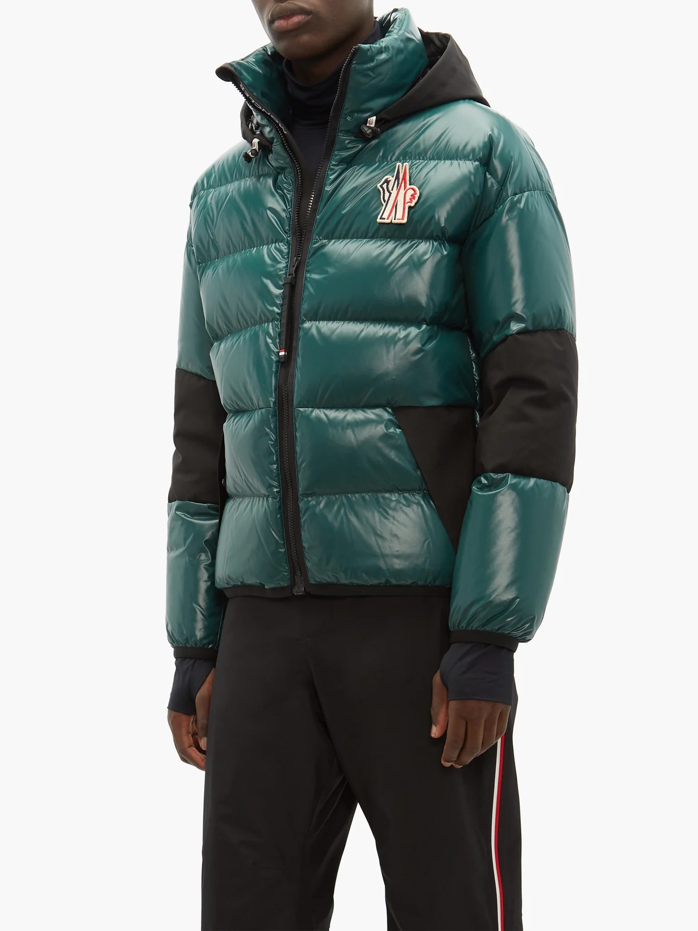 Hooded quilted down ski jacket - 2