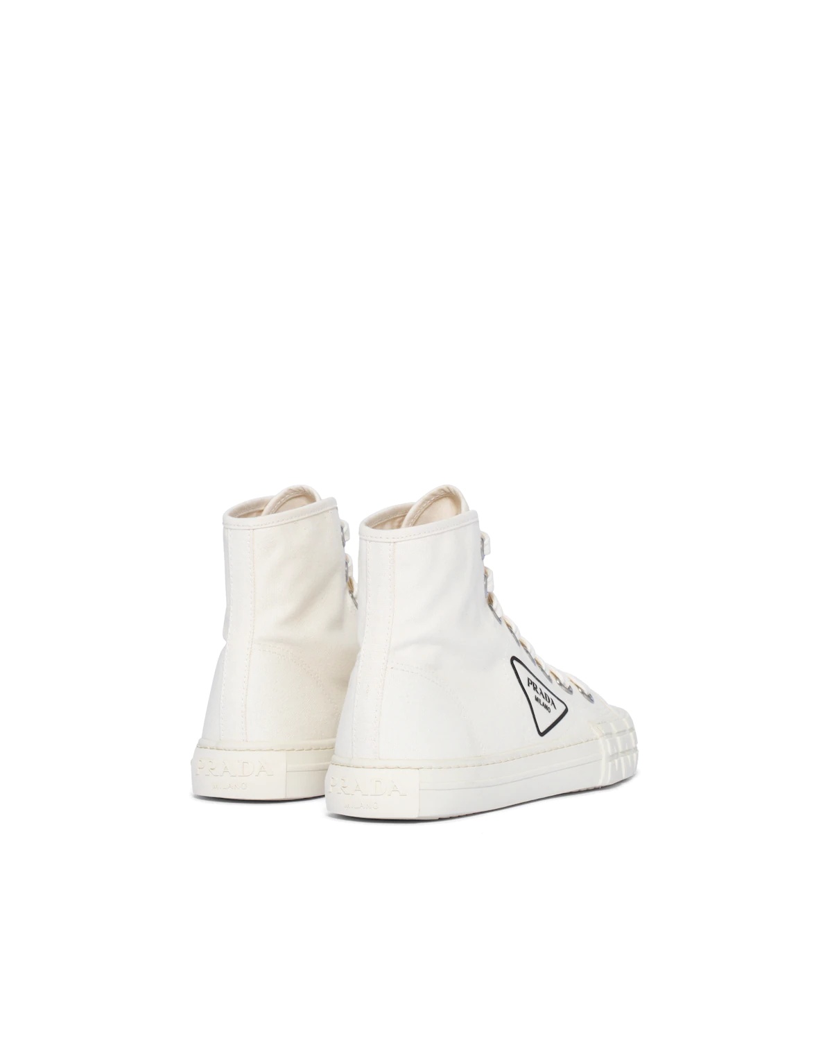 Cotton canvas high-top sneakers - 3