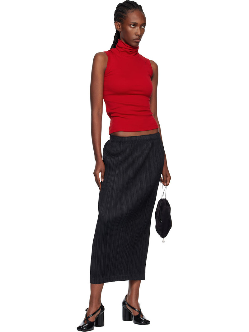 Pleats Please Issey Miyake Black Thicker 1 Maxi Skirt outlook