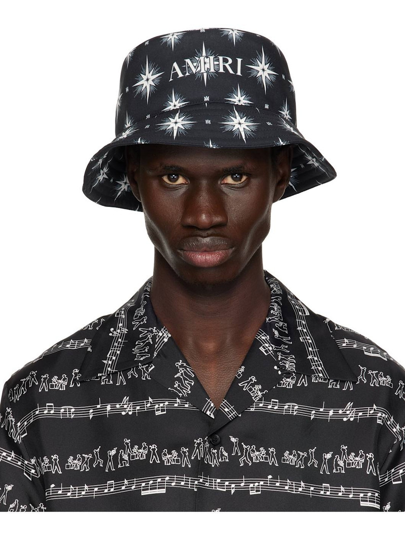 Black Starburst Bucket Hat 1