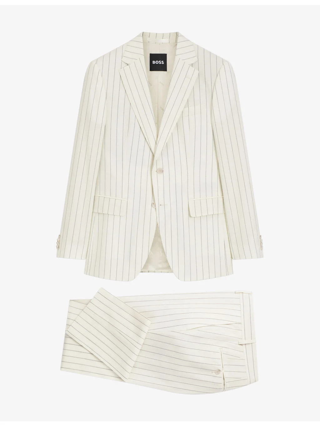 Pinstriped Slim-Fit Wool-Blend Suit - 1