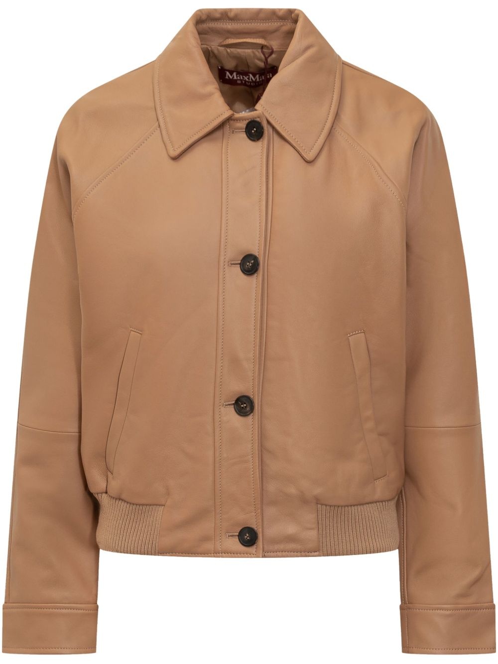 leather bomber jacket - 1