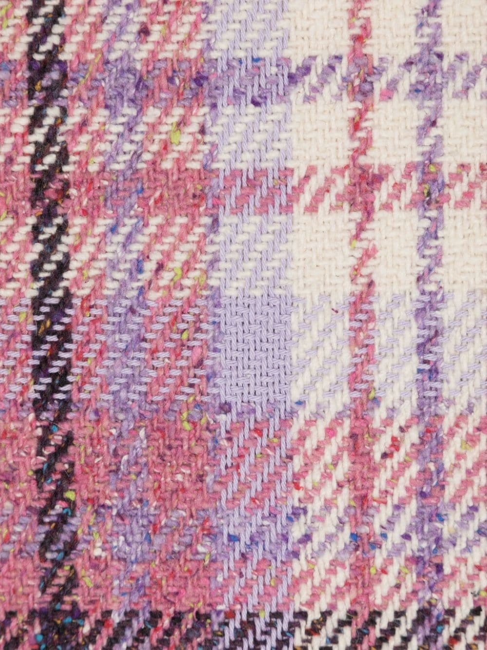 check-print wool scarf - 2