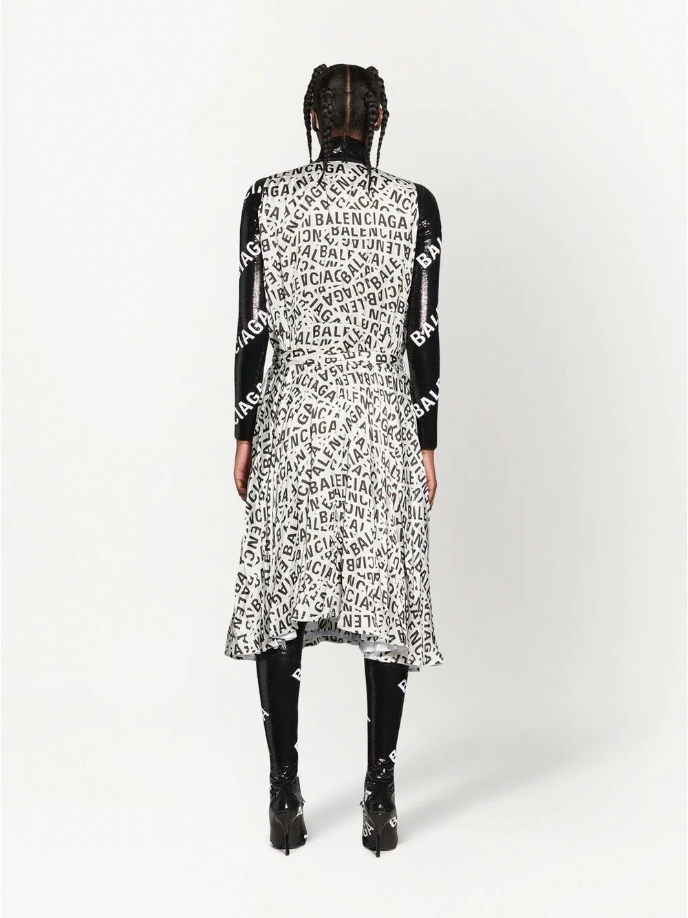 logo-print midi dress - 4