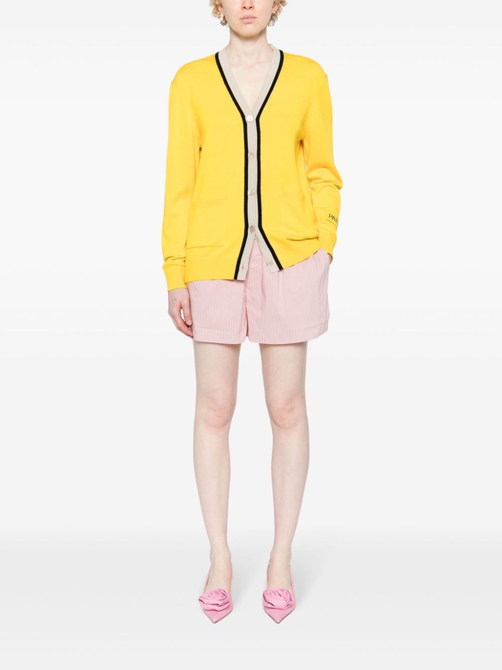 intarsia-knit logo cardigan - 2