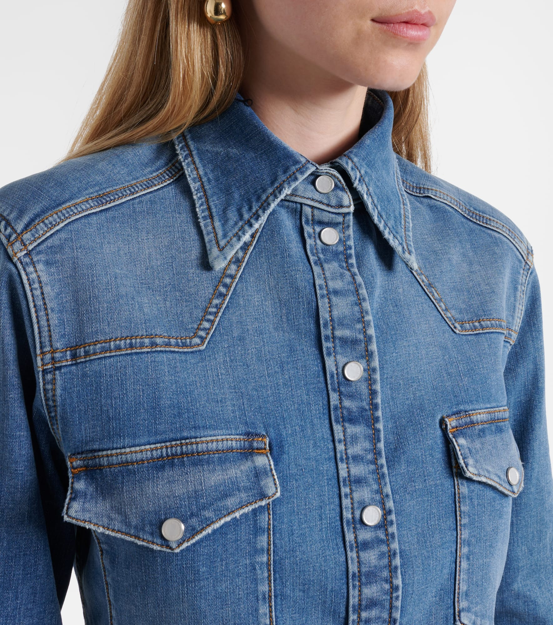 Washed denim shirt - 4