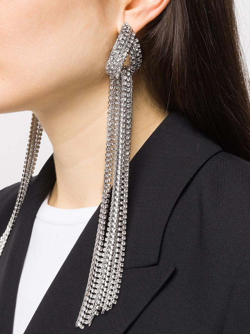 PHILIPP PLEIN draped crystal earrings outlook