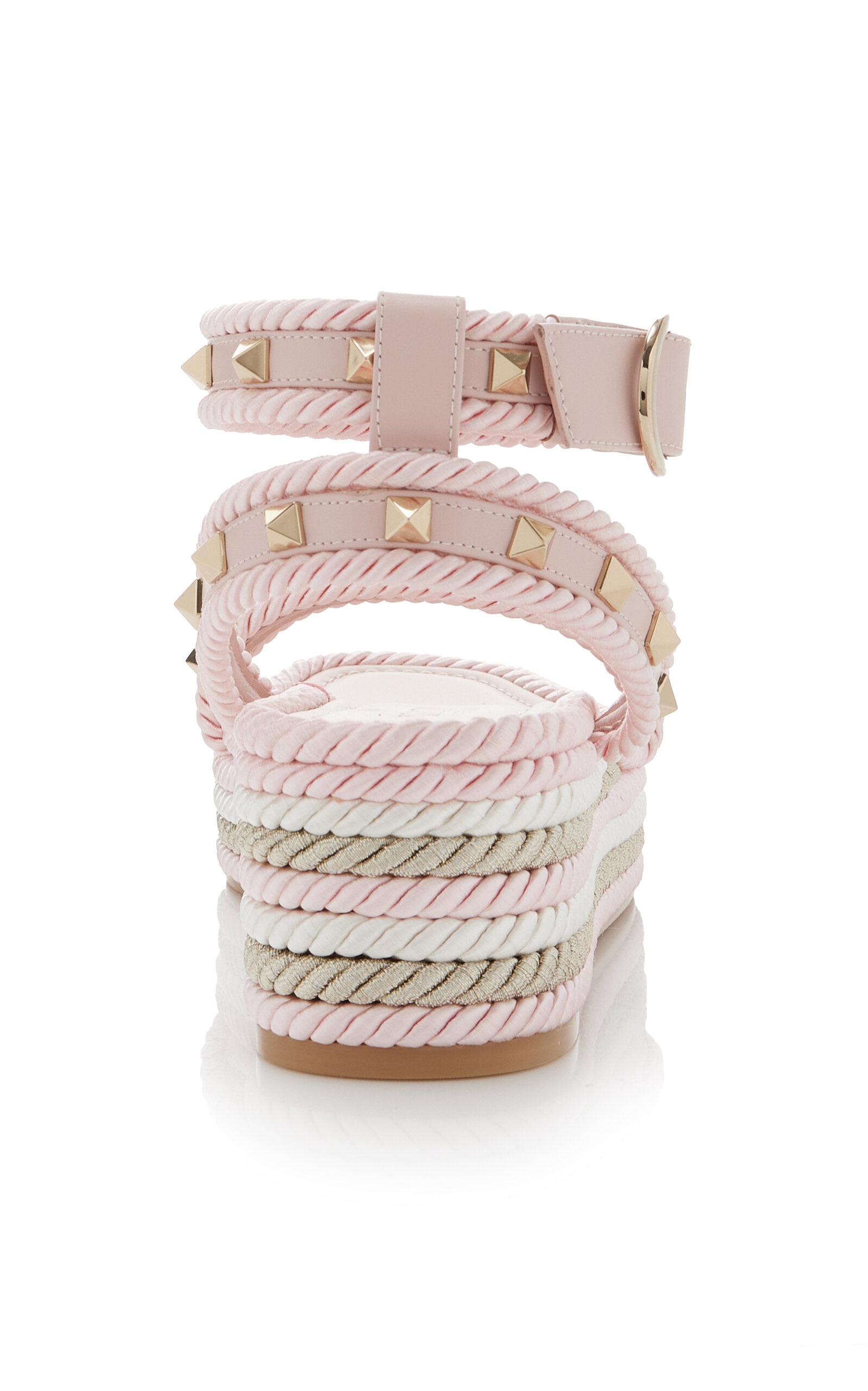 Valentino Garavani Rope Flatform Sandals pink - 5