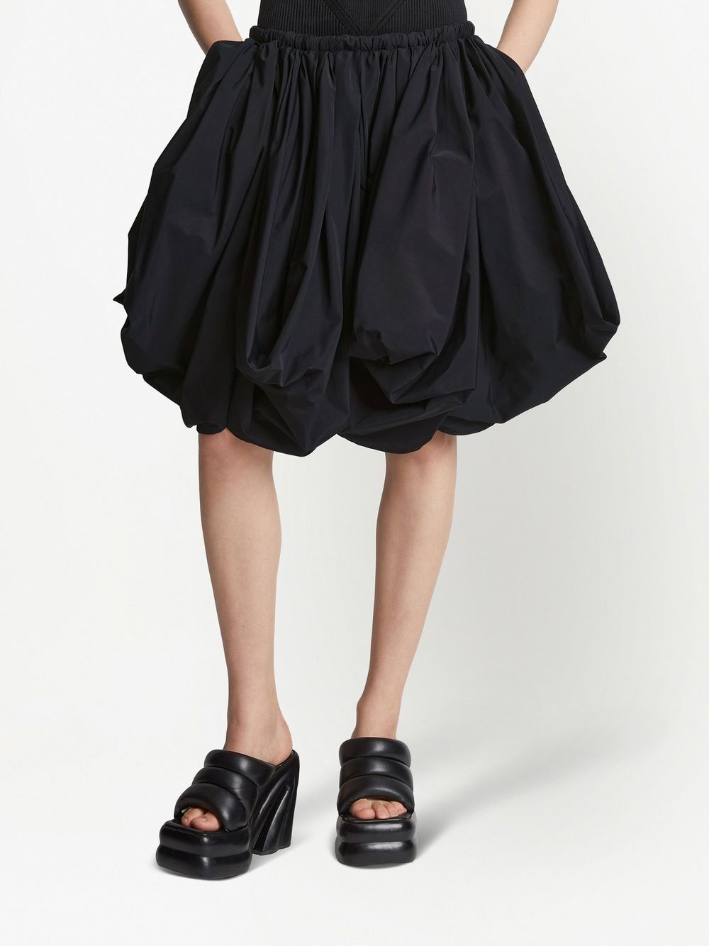 drawstring-waist full skirt - 5