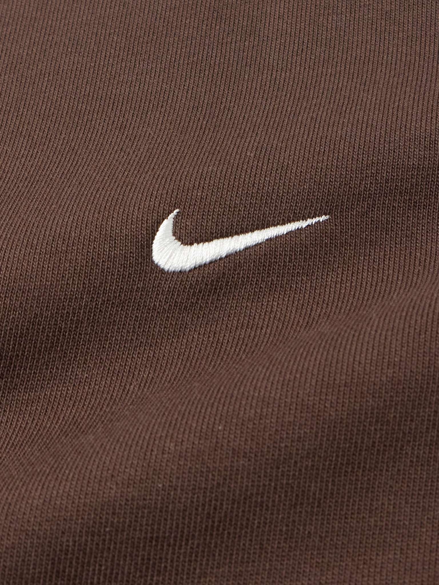 Nike Solo Swoosh Logo-Embroidered Cotton-Blend Jersey Sweatshirt