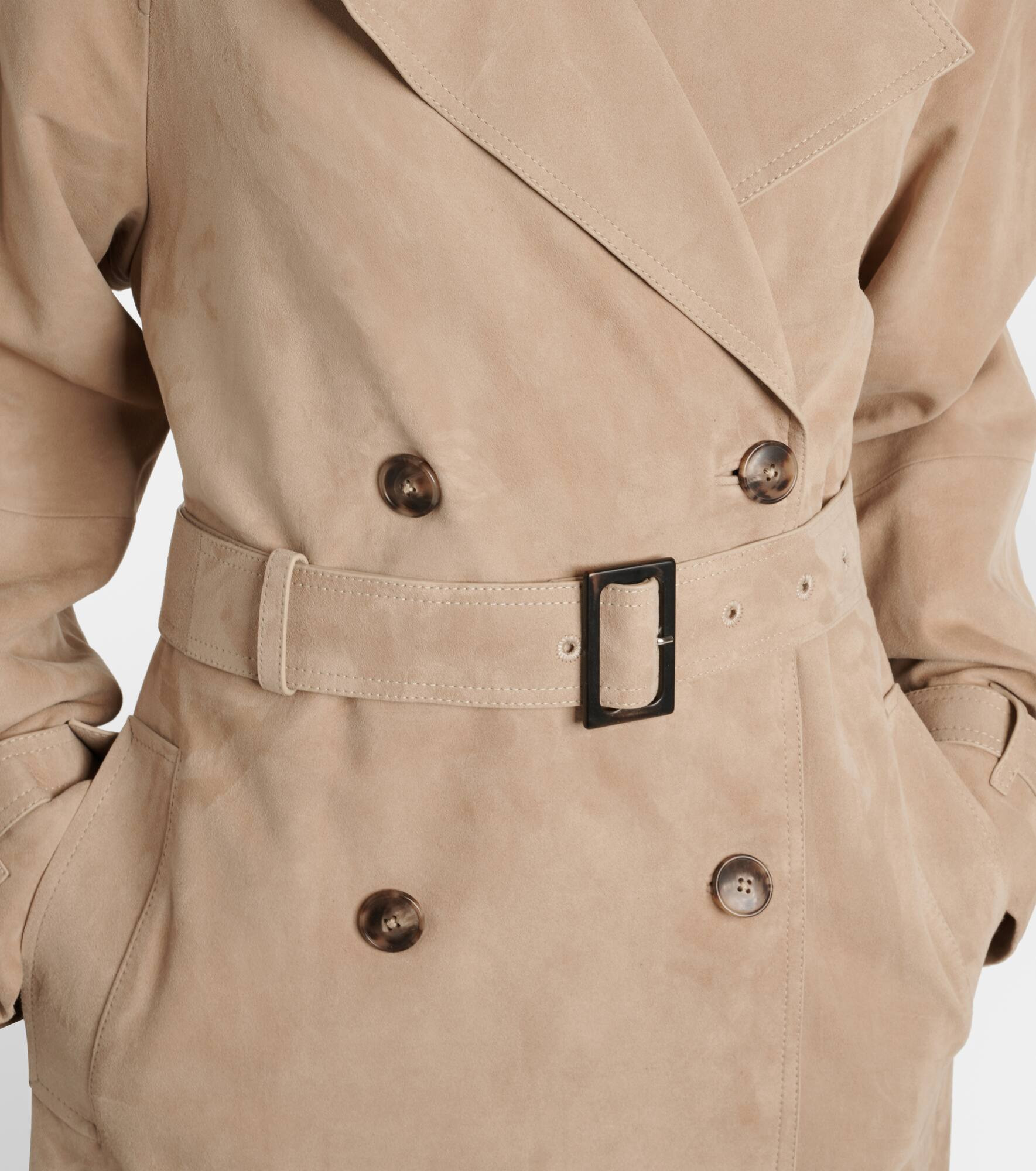 Suede trench coat - 5