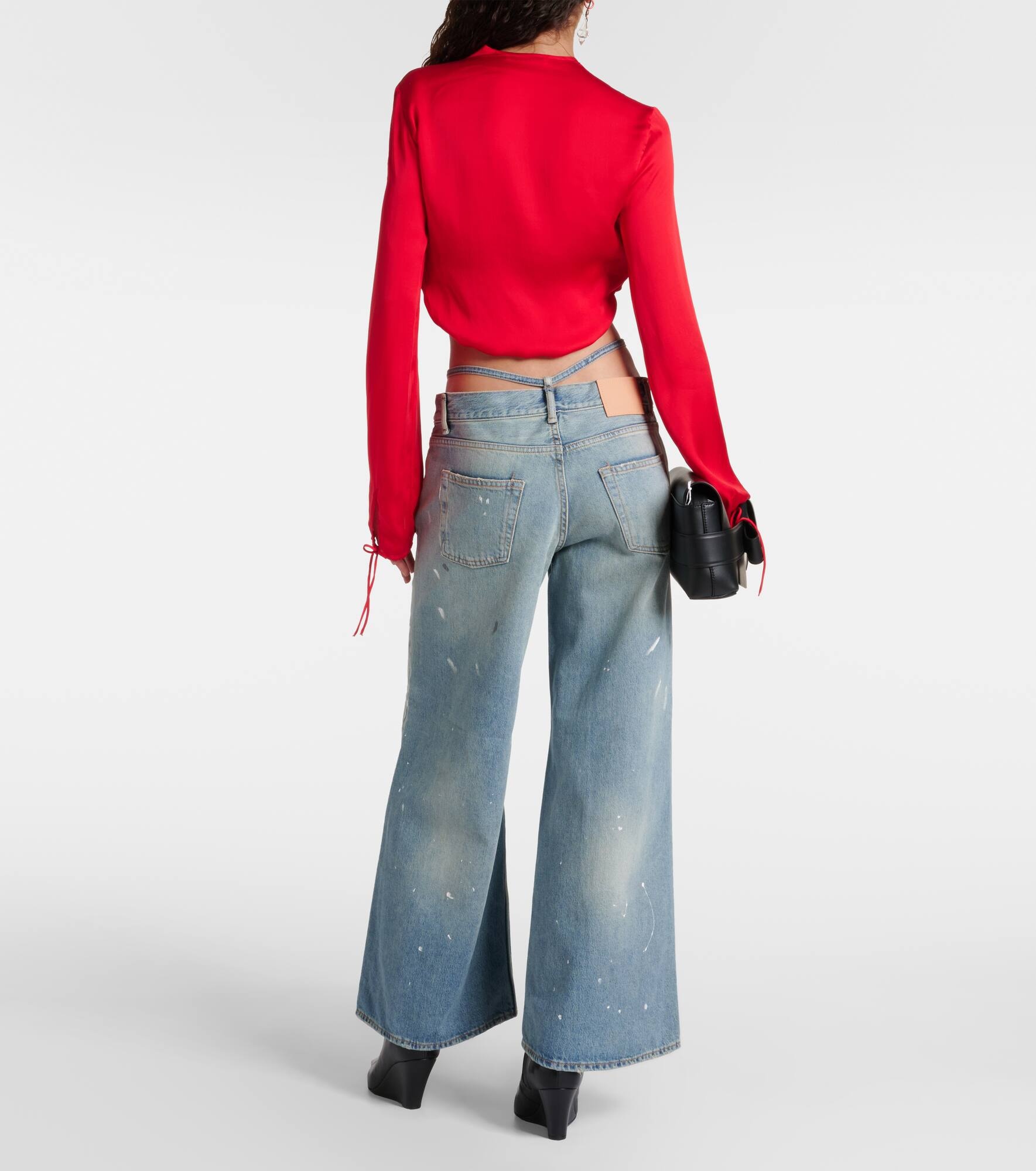 Trafalgar faded low-rise flared jeans - 3