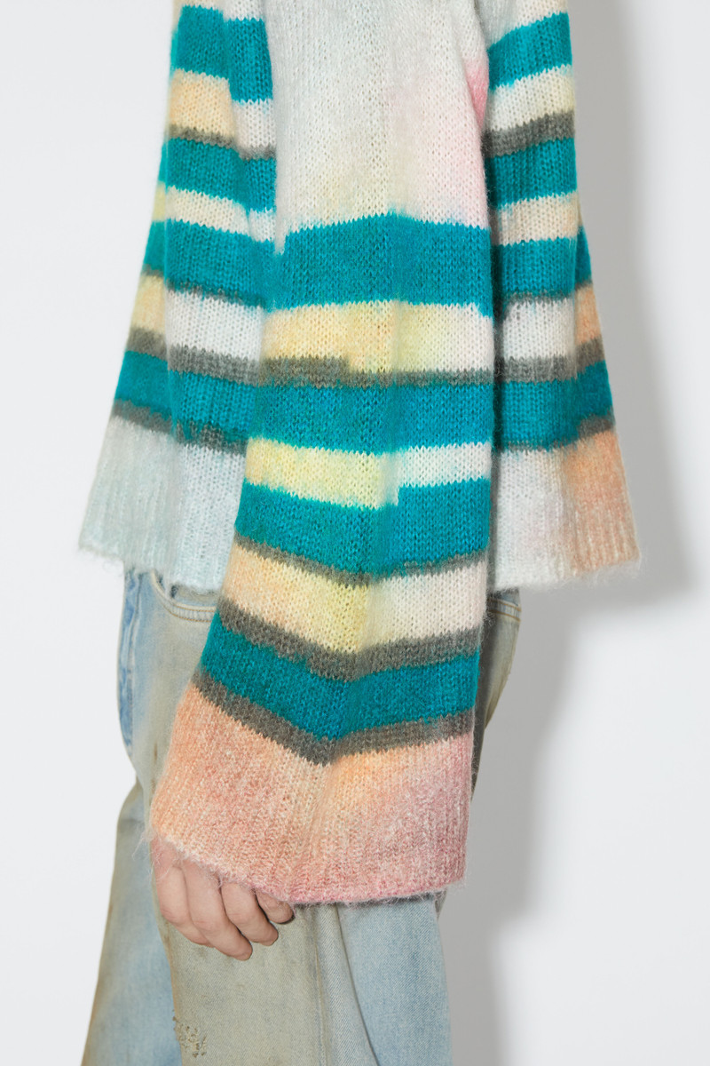 Mohair blend stripe jumper - Blue/multi 4