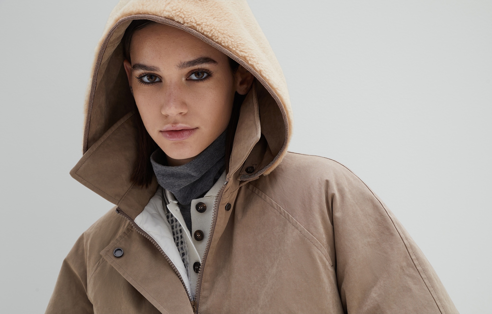 Waxed techno cotton outerwear jacket with Thermore® padding and detachable fleecy and shiny hood - 6