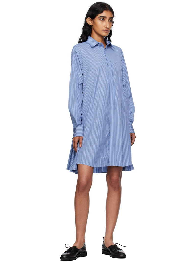 sacai Blue Poplin Minidress outlook