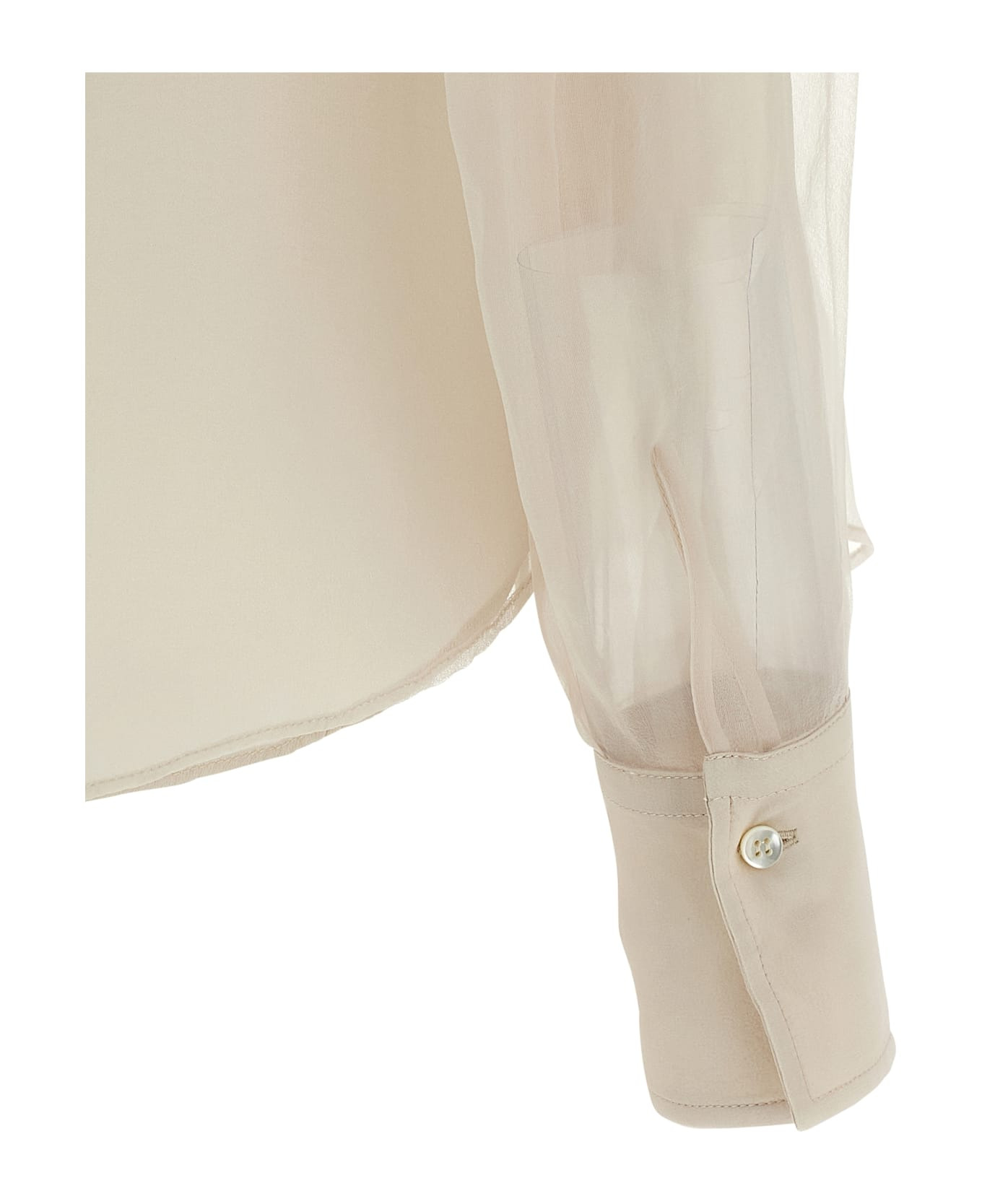 Silk Blouse With Lavallière - 4