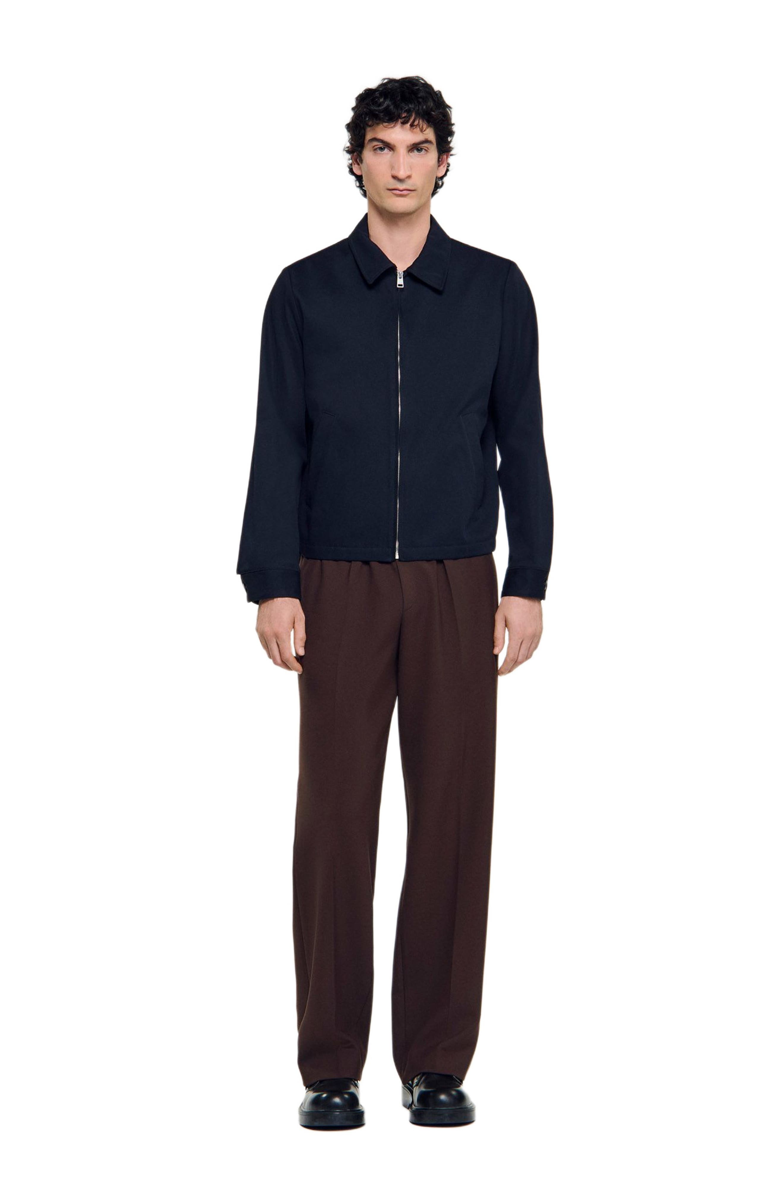 SANDRO Cotton jacket in Navy Blue at Nordstrom - 4