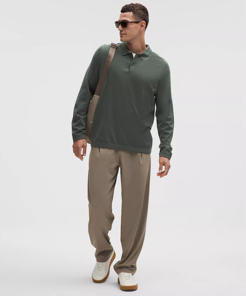 lululemon New Venture Long-Sleeve Knit Polo Shirt outlook