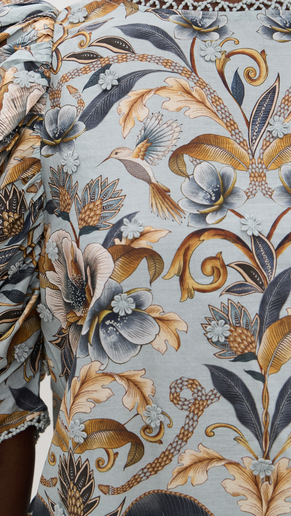 Snake Garden Blue 3D Blouse - 5