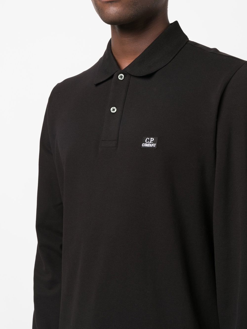 logo-patch long-sleeve polo shirt - 5