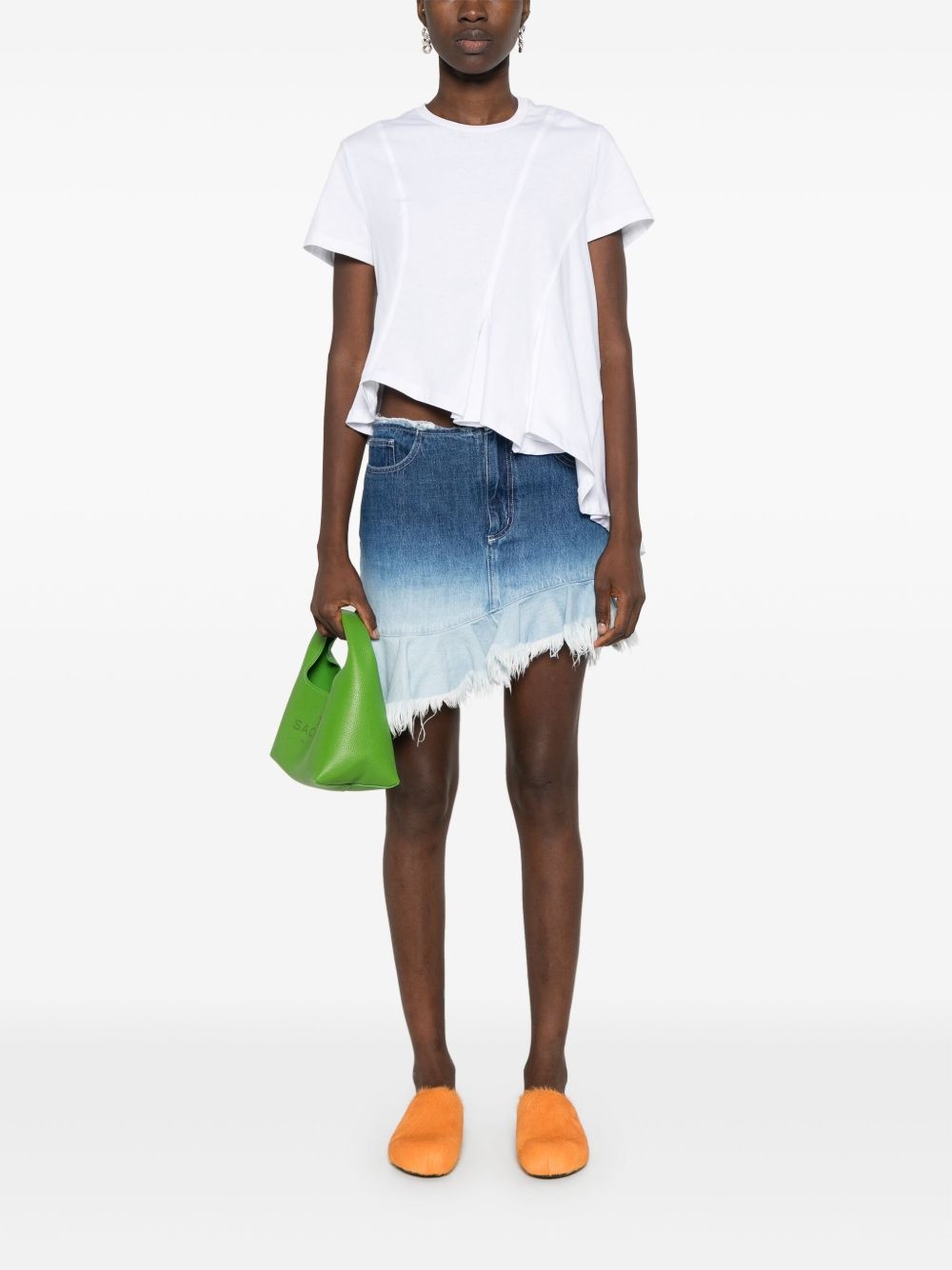 ombré mini denim skirt - 2
