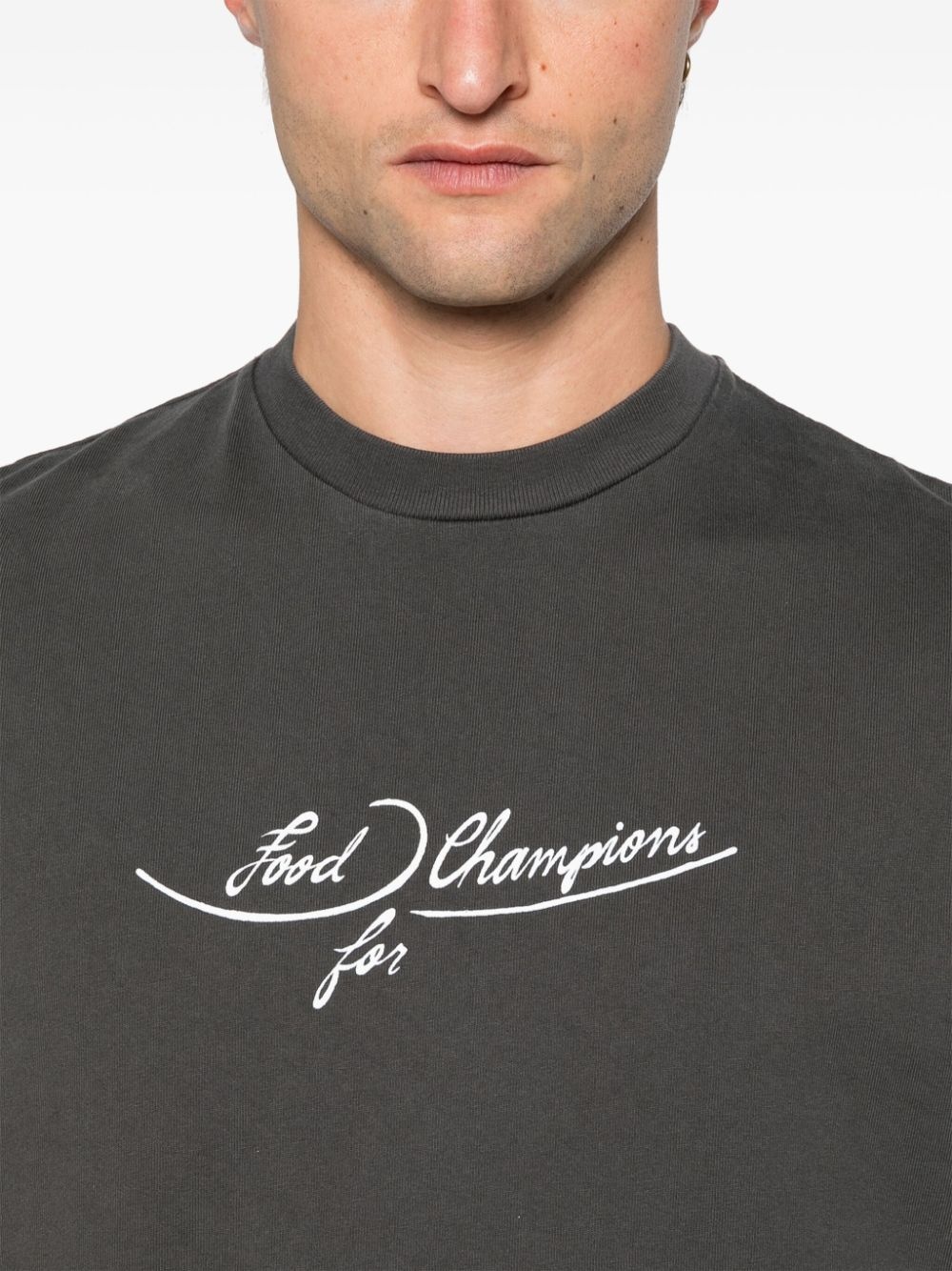 plates-print T-shirt - 5