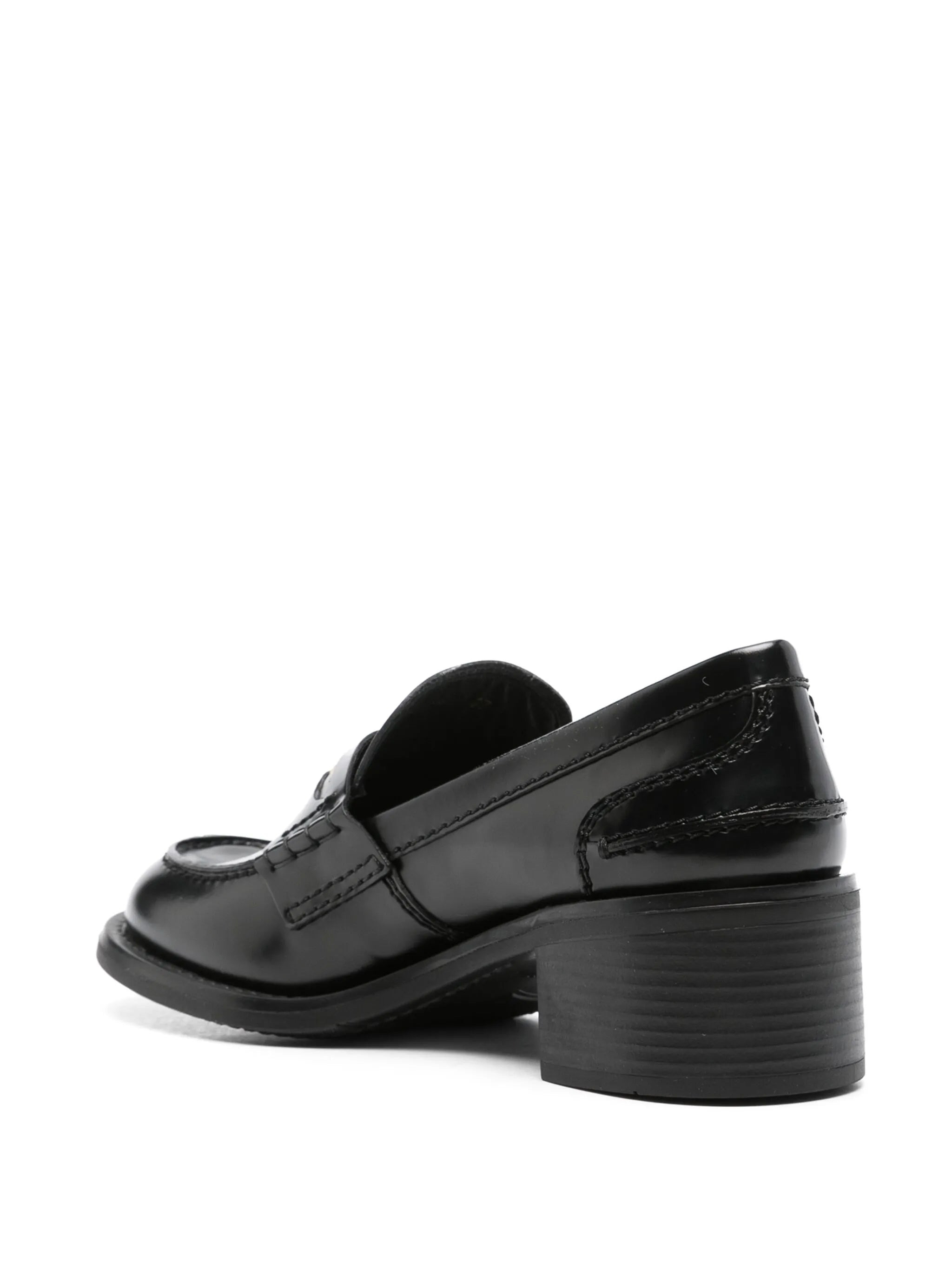 brushed leather penny loafers - 3