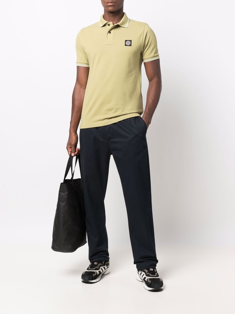 compass contrast-trim polo shirt - 2