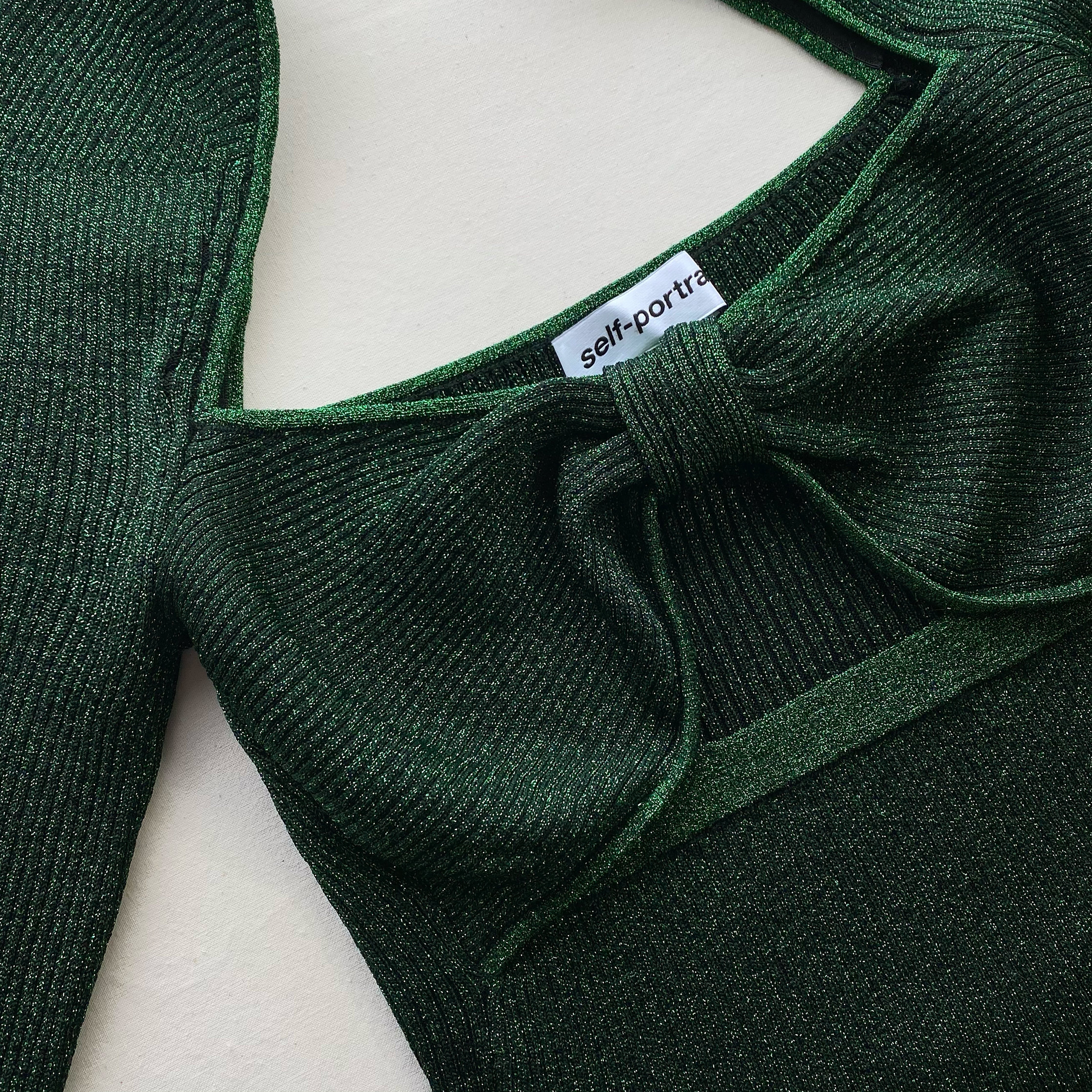 Green Lurex Knit Top - 4